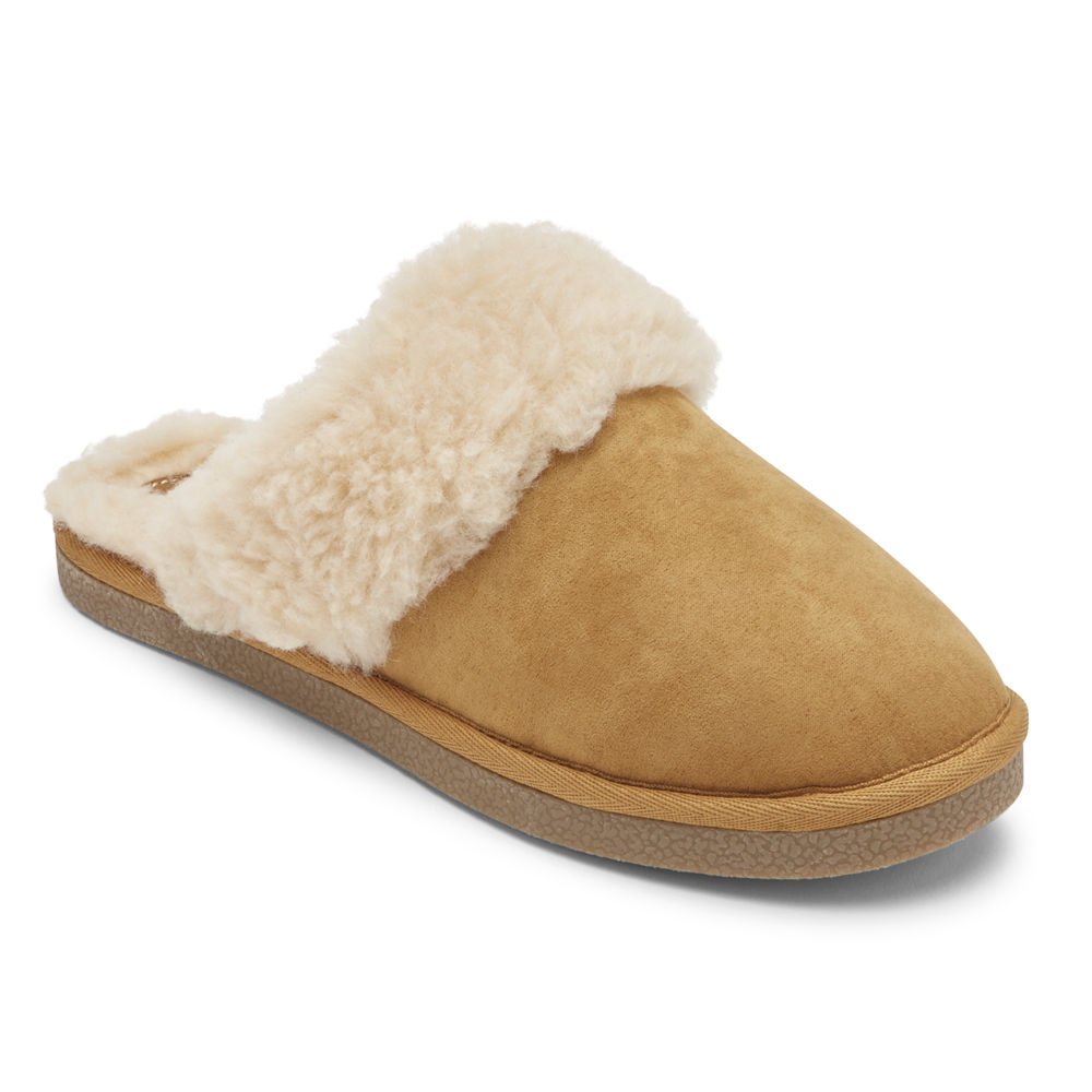 Rockport Womens Slippers Khaki - truTECH Veda Slide - UK 356-YKWTLS